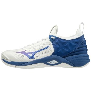 Mizuno Wave Momentum Παπουτσια Βολλευ Ανδρικα - Ασπρα/Μπλε